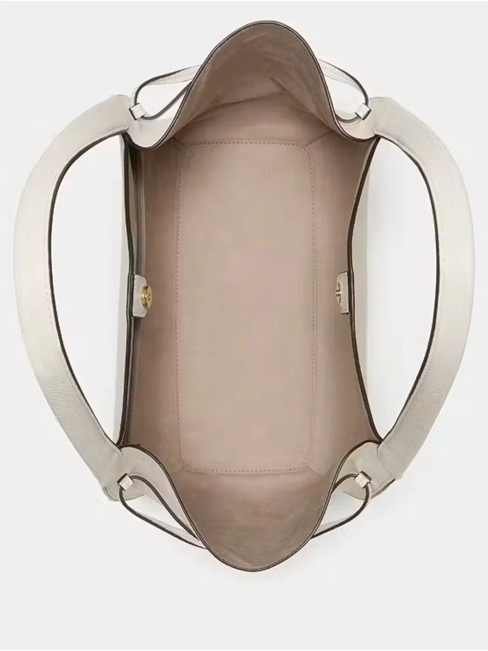 ♠️Kate Spade Stash Pebbled Leather Carryall Shoulder Bag, Light Cream NEW NWT